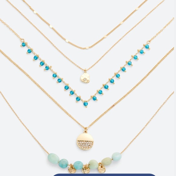 New Jewerly set‎ KEVIA
Viviana Five Piece Necklace Set - Picture 2 of 4